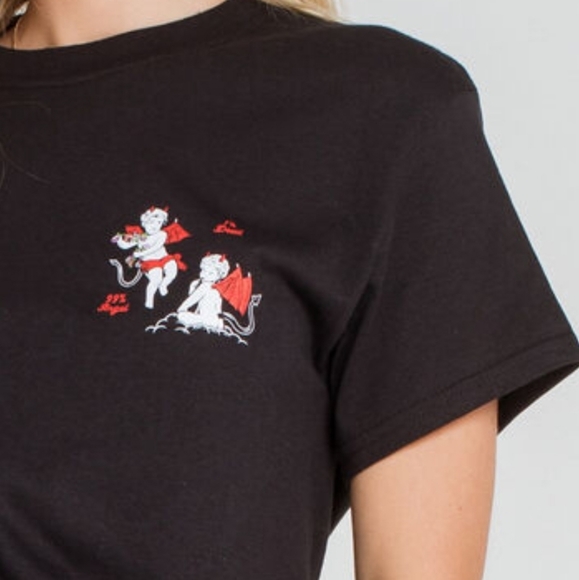 LAST CALL CO. Devil & Angel Womens Tee 100% cotton small - Picture 2 of 2
